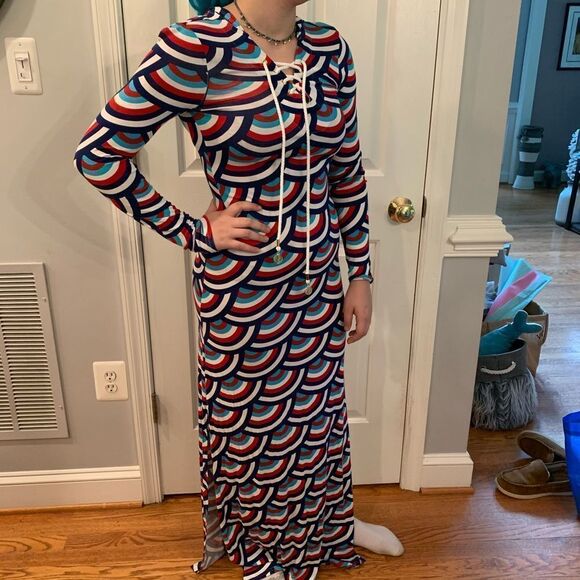 Macbeth Collection Hooded Maxi Dress sz XS NWT - Picture 1 of 5